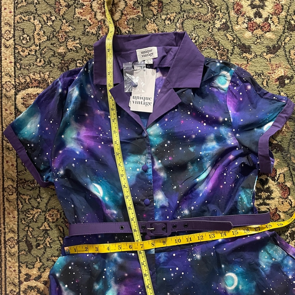 Unique Vintage Alexis Galaxy Print Swing Dress NWT - Picture 7 of 9